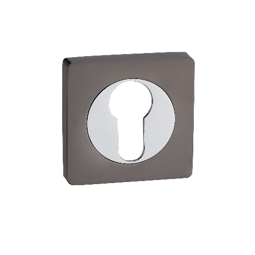 Darcel - Square Euro Profile Escutcheon, Black Nickel - FSEESC-BN (Pair) - Choice Handles