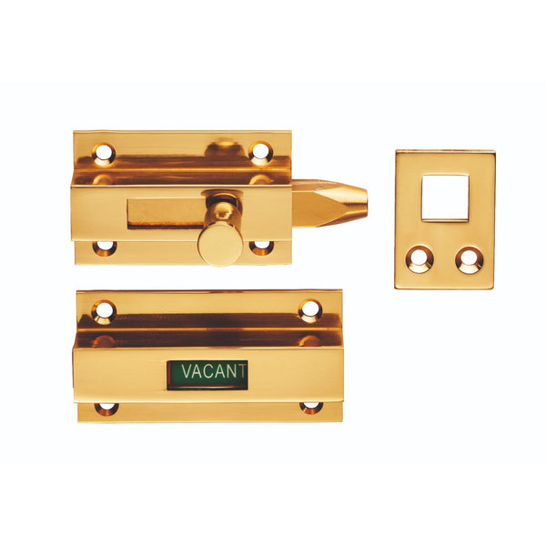 Carlisle Brass - Bathroom Indicator Bolt - Polished Brass - BR35 - Choice Handles