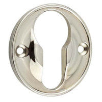 Burlington Berkely & Bloomsbury - 40mm Euro Keyway Escutcheon - Polished Nickel - BUR122PN - Choice Handles