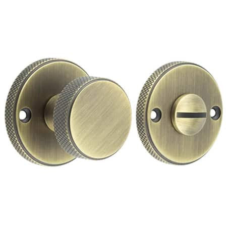 Burlington - Westbourne Knurled Turn and Release - Antique Brass - BUR180AB - Choice Handles