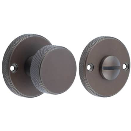 Burlington - Westbourne Knurled Turn and Release - Dark Bronze - BUR180DB - Choice Handles