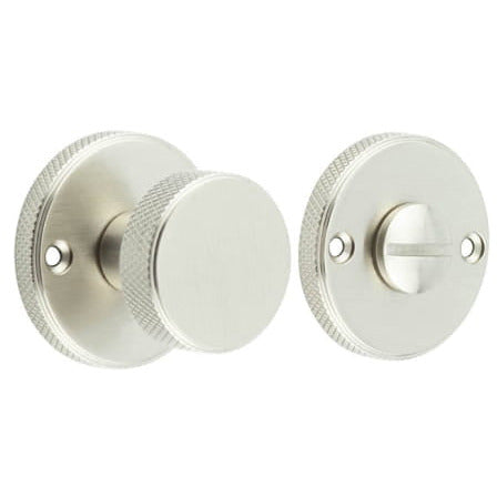 Burlington - Westbourne Knurled Turn and Release - Satin Nickel - BUR180SN - Choice Handles