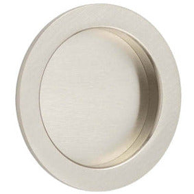 Burlington - Concealed Circular Flush Pull Handle, 65x12mm - Satin Nickel - BUR215SN - Choice Handles