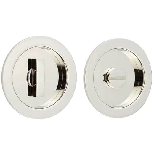 Burlington - 5x12mm Antique Brass Round Concealed Turn and Release - Polished Nickel - BUR216PN - Choice Handles