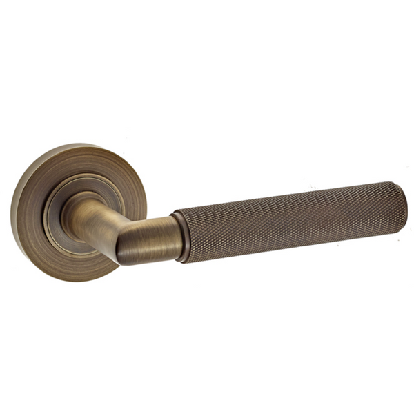 Burlington - Piccadilly Lever on Rose - Antique Brass - BUR40AB - Choice Handles