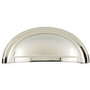Burlington - 95x40mm Cup Drawer Pull - Polished Nickel - BUR423PN - Choice Handles