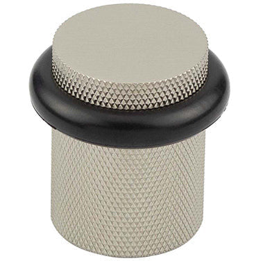 Frelan - Burlington Knurled Floor Mounted Doorstop - Satin Nickel - BUR964SN - Choice Handles