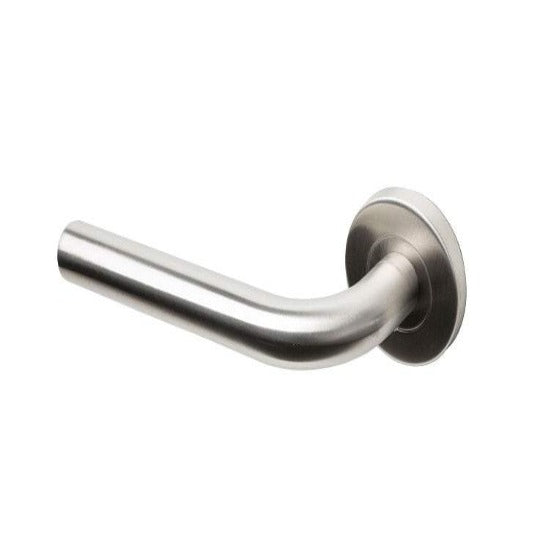 Consort - Straight Return To Door Lever On  Sprung Rose 19mm - Satin Stainless Steel - Choice Handles