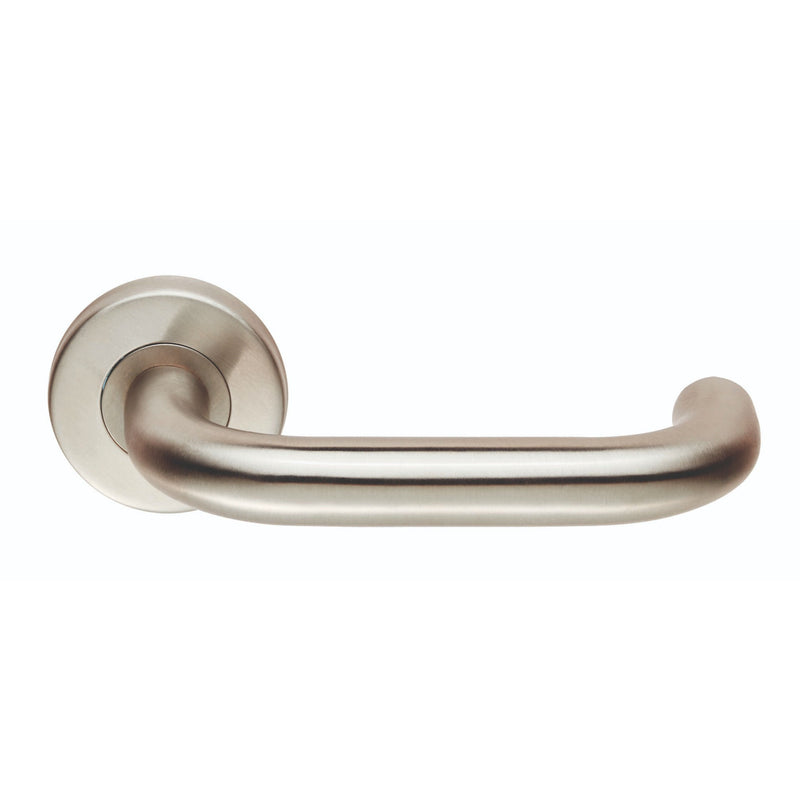 Eurospec - Safety Lever on Sprung Rose - Satin Stainless Steel - CSL1190SSS/201 - Choice Handles
