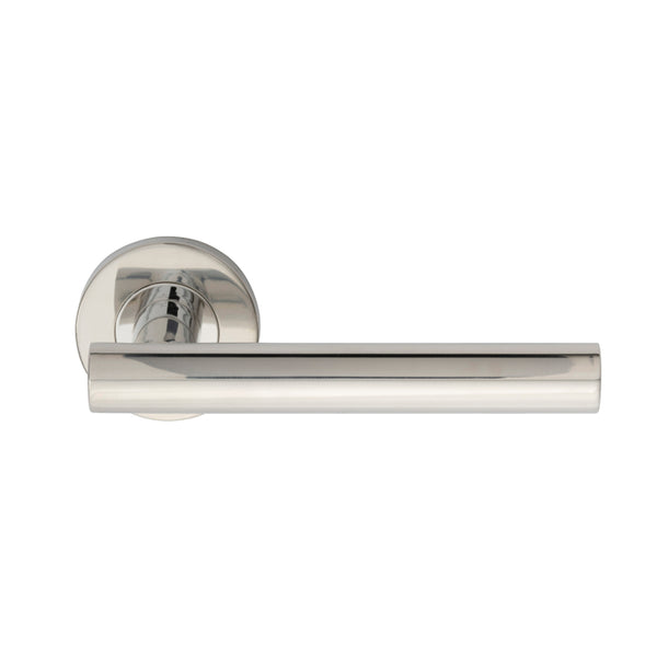 Eurospec - Straight Lever on Sprung Rose - Bright Stainless Steel - CSL1194BSS - Choice Handles