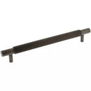 Millhouse Brass Knurled Cabinet Pull Handle 225mm x 20mm - Urban Bronze - MHPHK225UB - Choice Handles