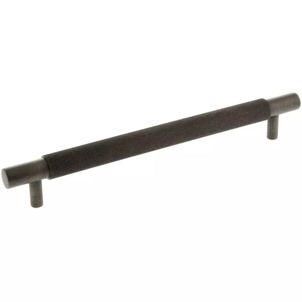 Millhouse Brass Knurled Cabinet Pull Handle 225mm x 20mm - Urban Bronze - MHPHK225UB - Choice Handles