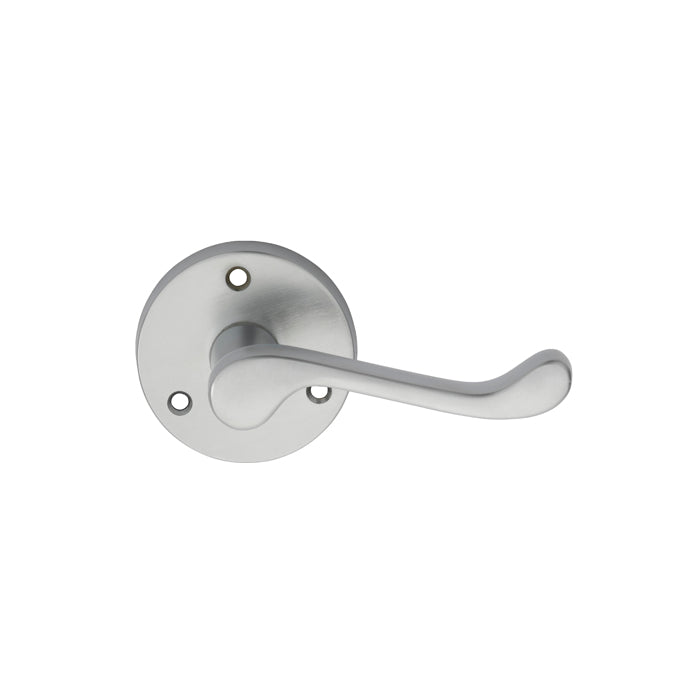 Carlisle Brass - Victorian Scroll Lever on Round Rose - Satin Chrome - DL56SC - Choice Handles