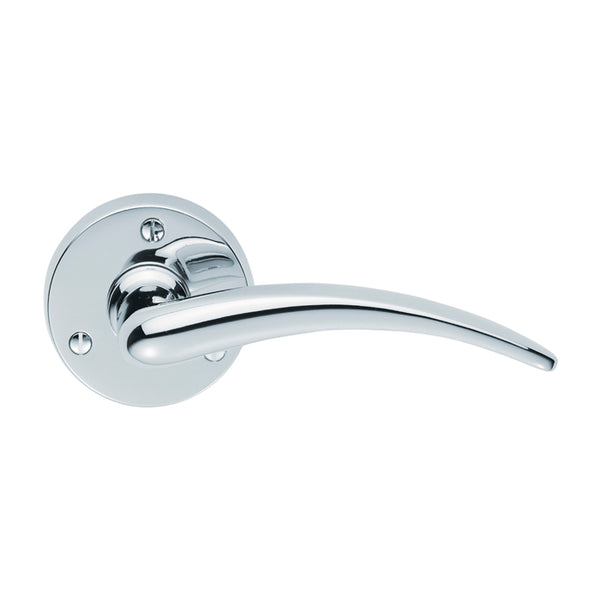 Carlisle Brass - Victorian Wing Lever on Round Rose - Polished Chrome - DL66CP - Choice Handles