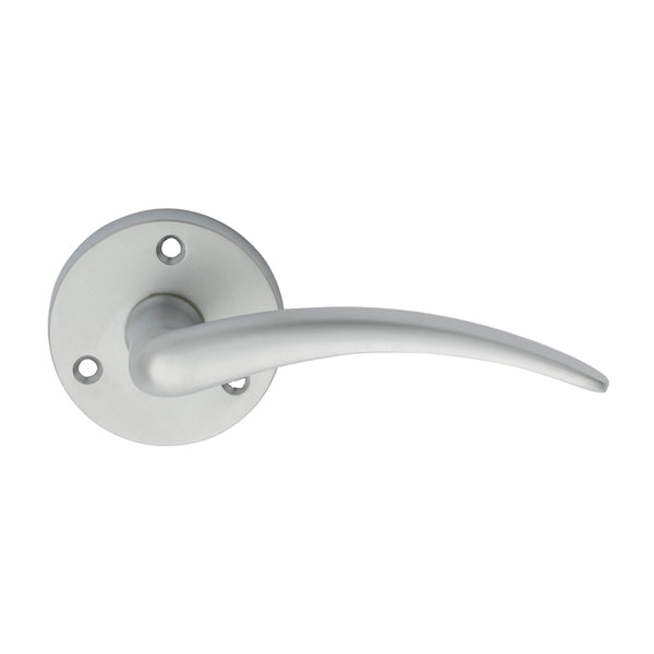 Carlisle Brass - Victorian Wing Lever on Round Rose - Satin Chrome - DL66SC - Choice Handles