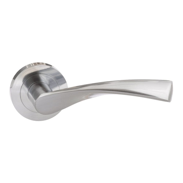 Atlantic - Eco Aqua Aluminium Lever on Round Rose - Satin Chrome  - ECO20SC - Choice Handles