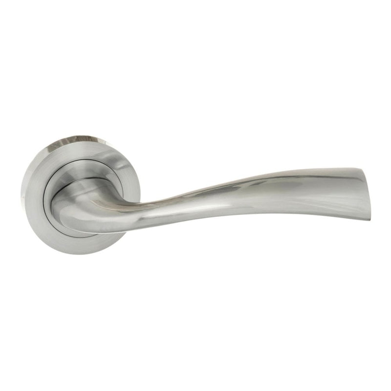 Atlantic - Eco Wave Aluminium Lever on Round Rose - Satin Chrome  - ECO30SC - Choice Handles