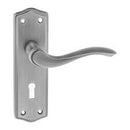 Atlantic Old English Warwick Key Lever on Backplate - Matt Gun Metal - OE178KMBN - Choice Handles