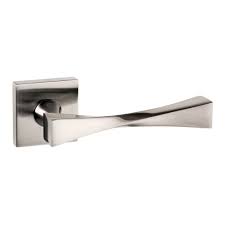 Atlantic - Senza Pari Guido Designer Lever on Flush Square Rose - Satin Nickel - SP190SN - Choice Handles