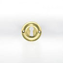 Atlantic Old English Solid Brass Open Key Hole Escutcheon - Satin Brass - OERKESB - Choice Handles