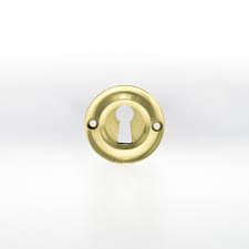 Atlantic Old English Solid Brass Open Key Hole Escutcheon - Satin Brass - OERKESB - Choice Handles