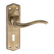 Atlantic Old English Warwick Key Lever on Backplate - Antique Brass - OE178KAB - Choice Handles