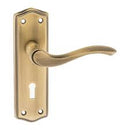 Atlantic Old English Warwick Key Lever on Backplate - Matt Antique Brass - OE178KMAB - Choice Handles
