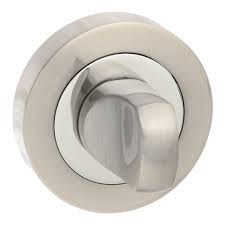 Atlantic Senza Pari WC Turn and Release on Round Rose - Satin Nickel/Chrome Plate - SPMWCSNCP - Choice Handles