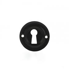 Atlantic Old English Solid Brass Open Key Hole Escutcheon - Matt Black - OERKEMB - Choice Handles