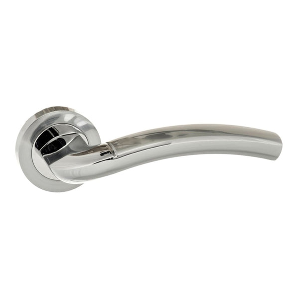 Atlantic - Eco Crest Aluminium Lever on Round Rose - Satin Chrome/Polished Chrome  - ECO50SCPC - Choice Handles