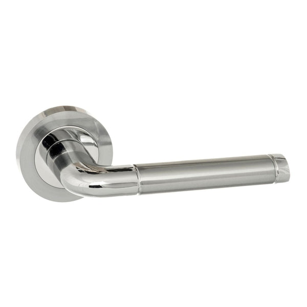 Atlantic - Eco Ocean Aluminium Lever on Round Rose - Satin Chrome/Polished Chrome  - ECO40SCPC - Choice Handles