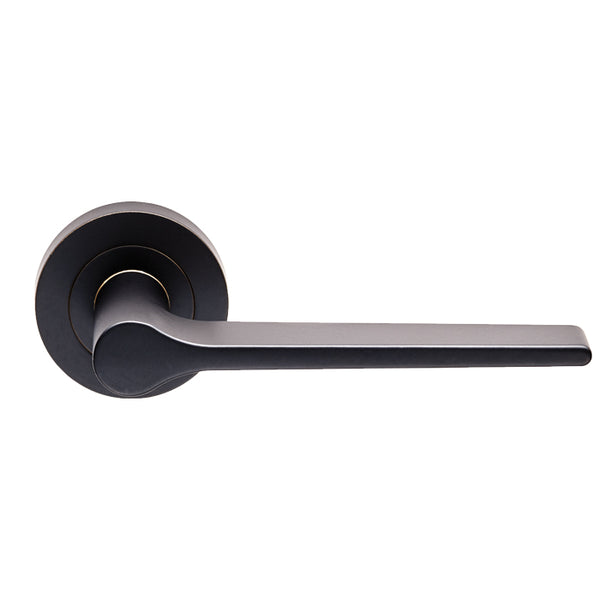 Carlisle Brass - Velino Lever on Round Rose - Matt Black - EUL020MB - Choice Handles