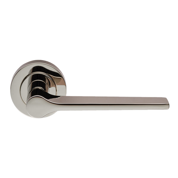 Carlisle Brass - Velino Lever on Round Rose - Polished Nickel - EUL020PN - Choice Handles