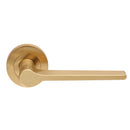 Carlisle Brass - Velino Lever on Round Rose - Satin Brass - EUL020SB - Choice Handles