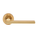 Carlisle Brass - Trentino Lever on Rose - Satin Brass - EUL030SB - Choice Handles