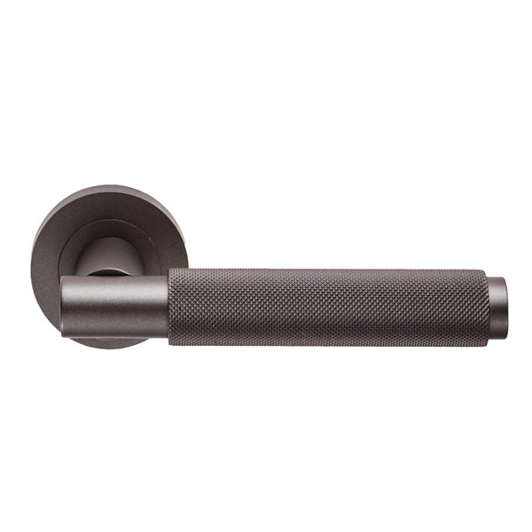 Carlisle Brass - Varese Knurled Lever on Rose - Matt Bronze - EUL050MBRZ - Choice Handles