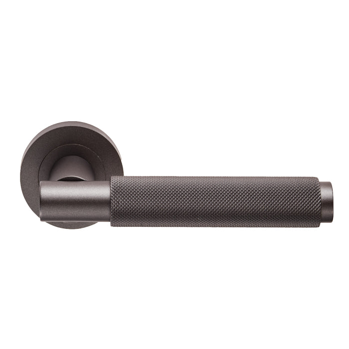 Carlisle Brass - Varese Knurled Lever on Rose - Matt Bronze - EUL050MBRZ - Choice Handles