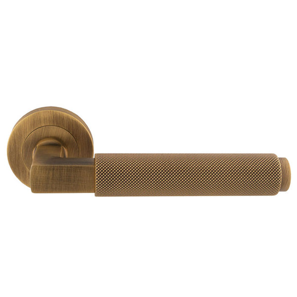 Carlisle Brass - Terazzo Lever On Round Rose - Antique Brass - EUL060AB - Choice Handles