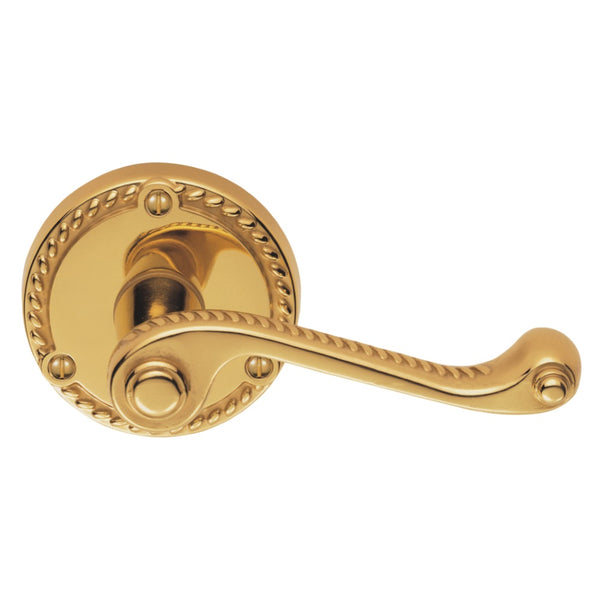 Carlisle Brass - Georgian Lever on Round Rose - Polished Brass - FG3 - Choice Handles