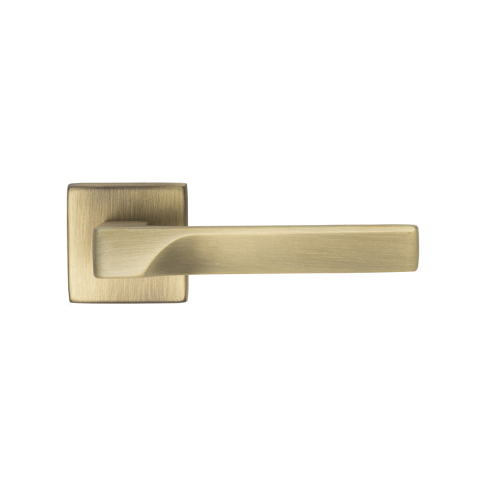 Manital - Flash Lever On Square Rose - Antique Brass - FH5AB - Choice Handles
