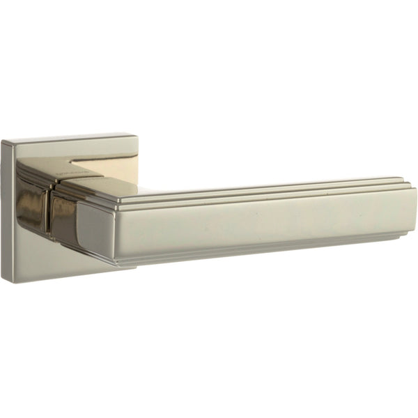 Atlantic - Forme Alila Designer Lever on Minimal Square Rose - Polished Nickel - FMS293PN - Choice Handles