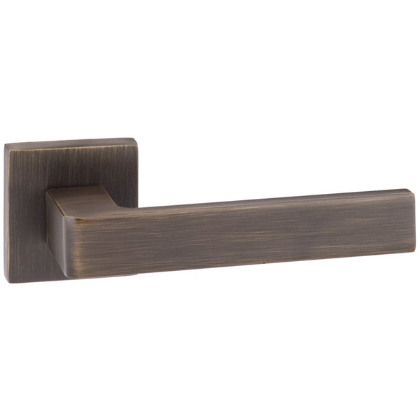 Atlantic Forme Asti Designer Lever on Minimal Square Rose - Urban Bronze - FMS254UB - Choice Handles