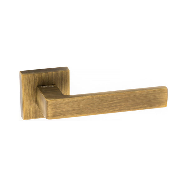 Atlantic Forme Asti Designer Lever on Minimal Square Rose - Yester Bronze - FMS254YB - Choice Handles