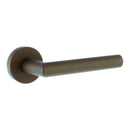 Atlantic - Forme Elle Designer Lever on Minimal Round Rose - Urban Dark Bronze - FMR236UDB - Choice Handles