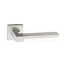 Atlantic - Forme Ginevra Designer Lever on Minimal Square Rose - Satin Chrome - FMS430SC - Choice Handles
