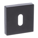 Atlantic Forme Key Escutcheon on Minimal Square Rose - Matt Black - FMSKMB - Choice Handles