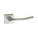 Atlantic -Forme Olimpia Designer Lever on Minimal Square Rose - Satin Chrome - FMS280SC - Choice Handles