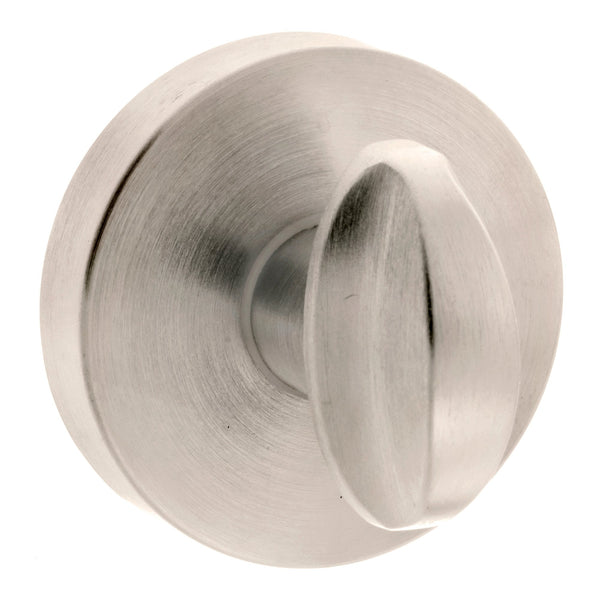 Atlantic Forme WC Turn and Release on Minimal Round Rose - Satin Nickel - FMRWCSN - Choice Handles
