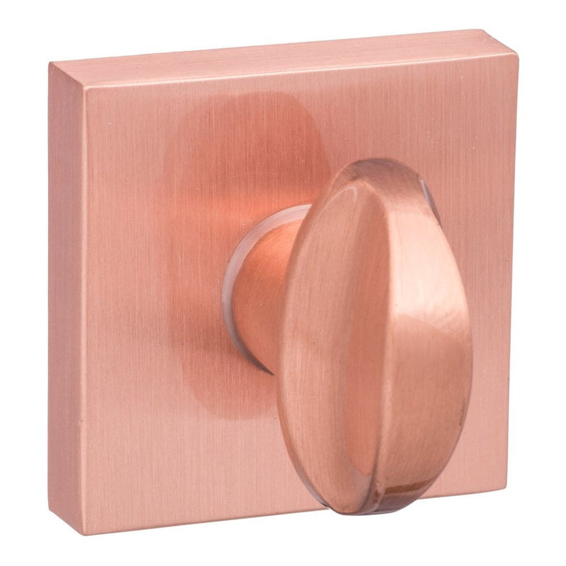 Atlantic Forme WC Turn and Release on Minimal Square Rose - Urban Satin Copper - FMSWCUSC - Choice Handles