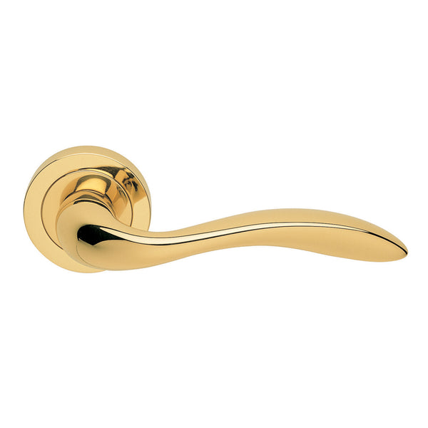 Manital - Giava Lever on Round Rose - Polished Brass - GI5 - Choice Handles